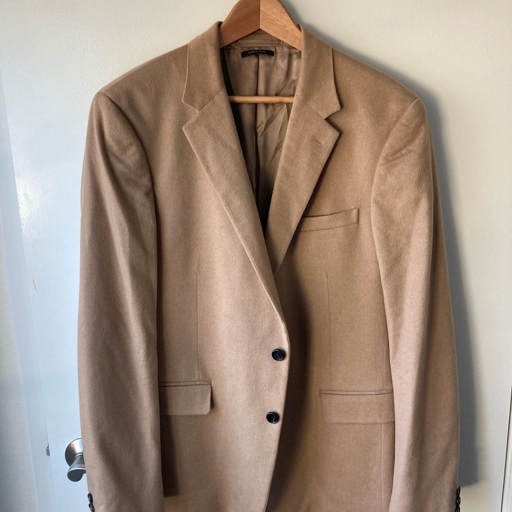 Prada 100% camel 46R slim fit blazer